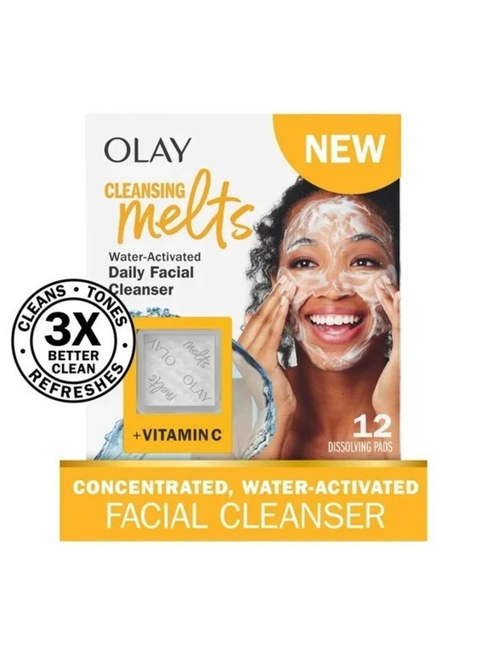 Olay Vitamin C Cleansing Melts Travel Size Foaming Face Wash 12 Ct